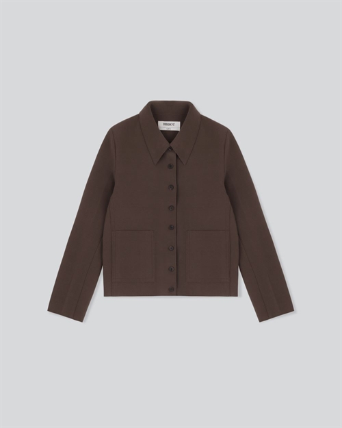 BIRROT LAY3 POINT COLLAR JACKET COCOA BROWN